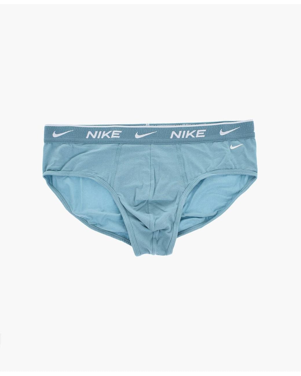 Nike Blue Logo-Waistband Stretch-Cotton Briefs (Set Of Three) for men