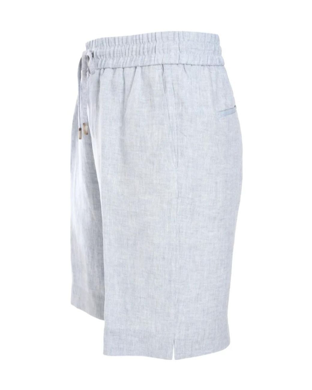 Peserico Blue Linen Shorts for men