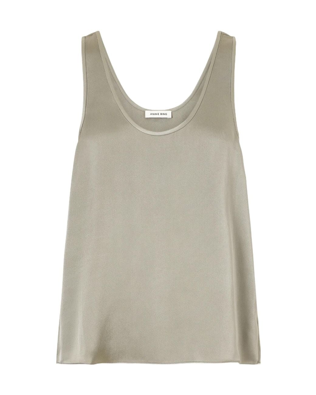 Anine Bing Gray Silk Tank