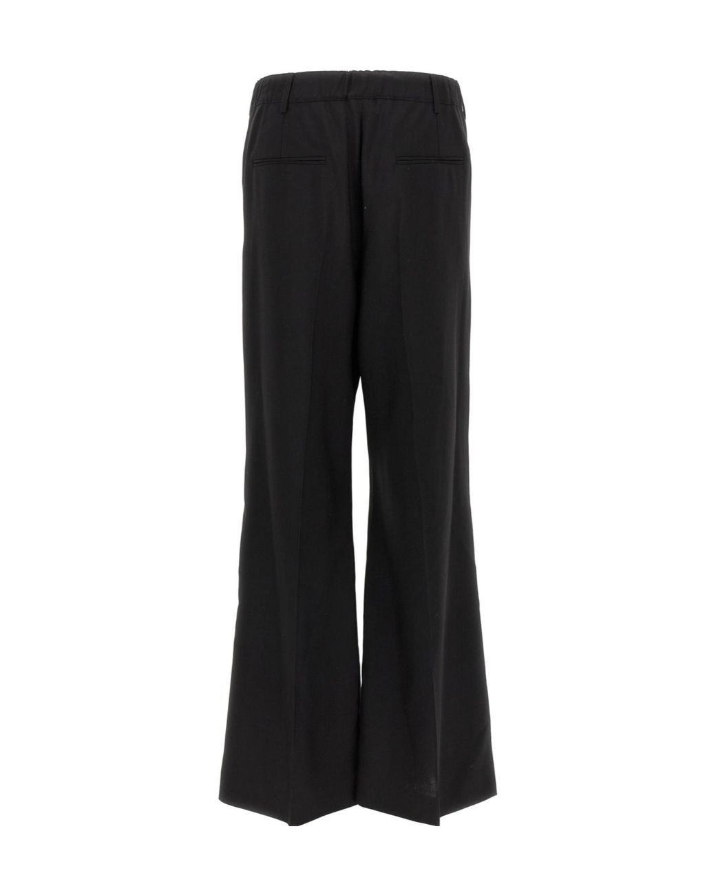 Marni Black Stitched Crease Flared Trousers for men