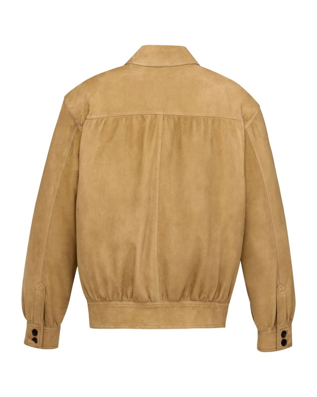 Saint Laurent Natural Button-Up Long-Sleeved Jacket
