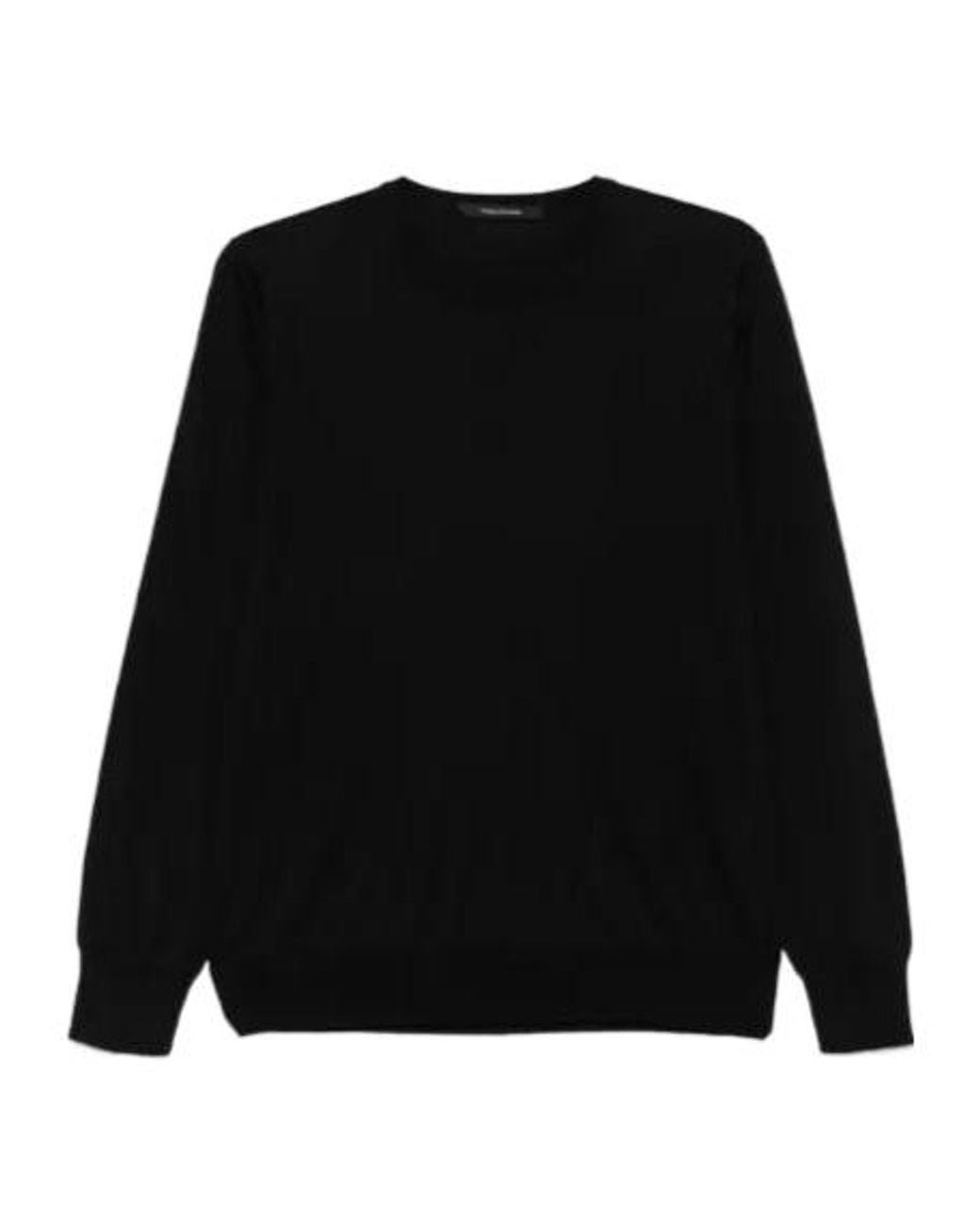 Tagliatore Black Long-Sleeved Sweatshirt for men