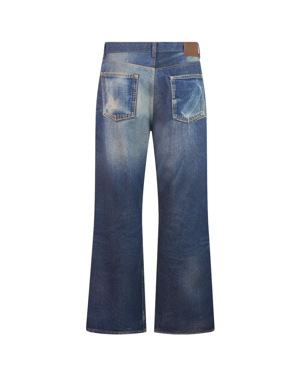 Our Legacy Blue Loose Bell-Leg Jeans for men