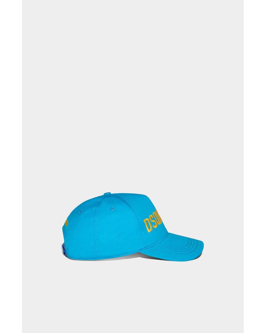 DSquared² Blue Logo-Embroidered Curved Peak Baseball Cap for men