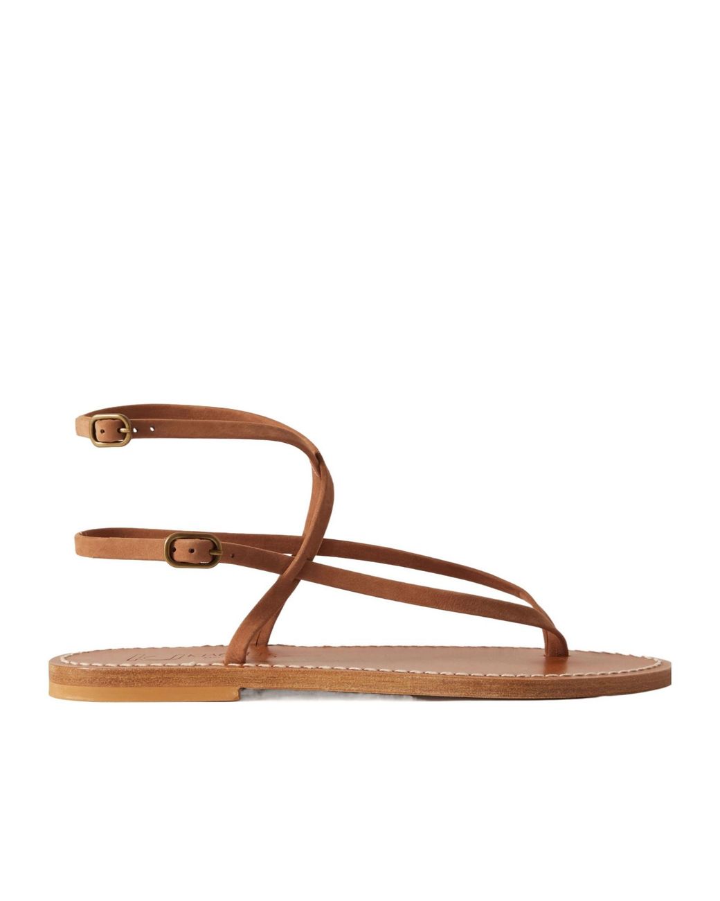 K. Jacques Brown Abako Leather Sandals