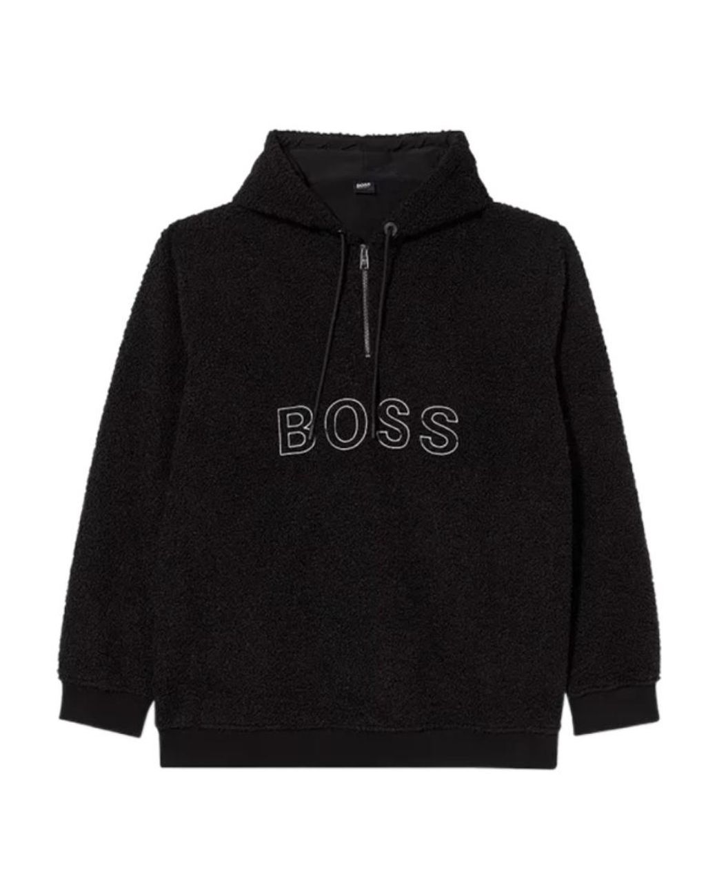 Boss Black Semi-Zipper Design Sweater for men