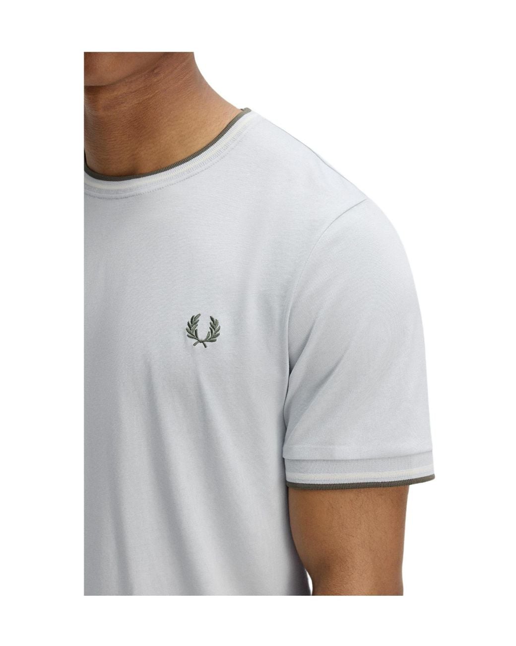 Fred Perry White Solid Color T-Shirt for men