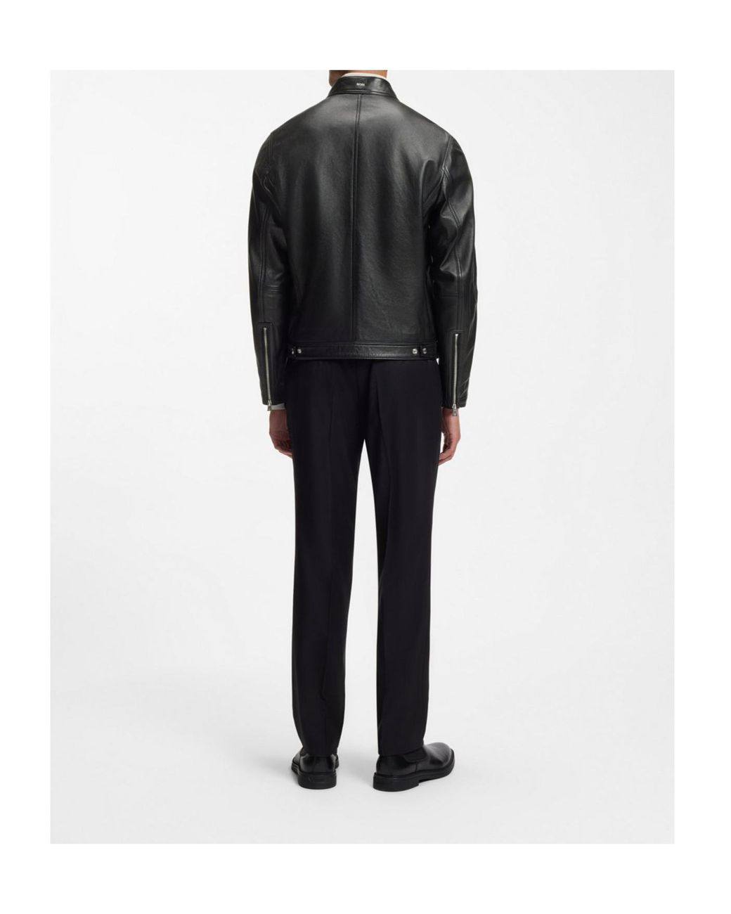 Boss Black Boss Zip-Up Leather Jacket for men