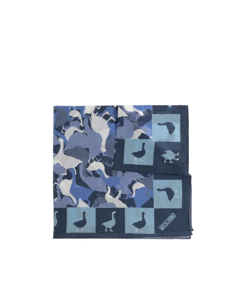Moschino Blue Animal Print Scarf for men