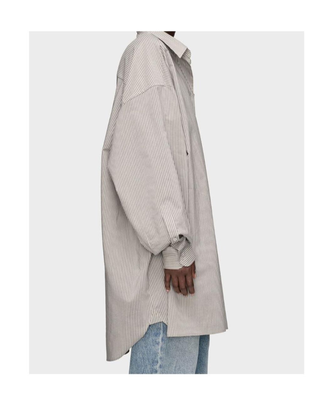 Maison Margiela Gray Folded Collar Shirt