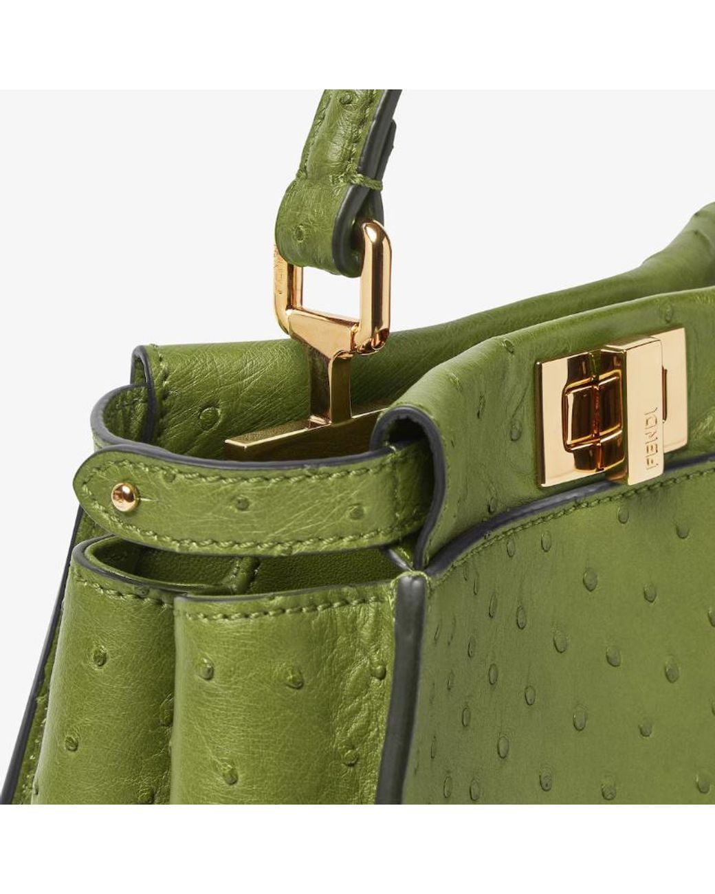 Fendi Green Peekaboo Shoulder Bag