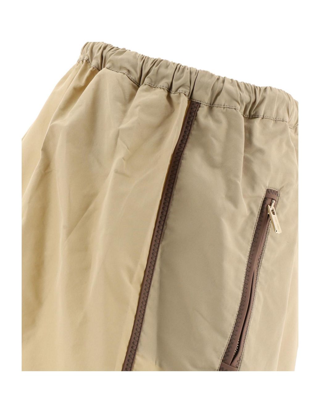 Miu Miu Natural Technical Fabric Miniskirt