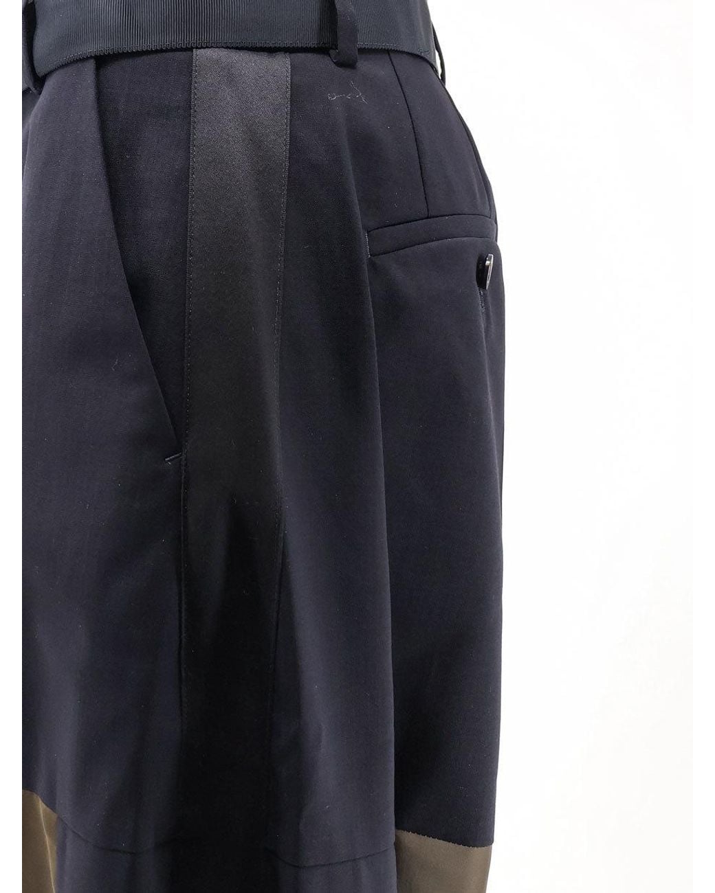 Sacai Blue Belted Wide Leg Pants
