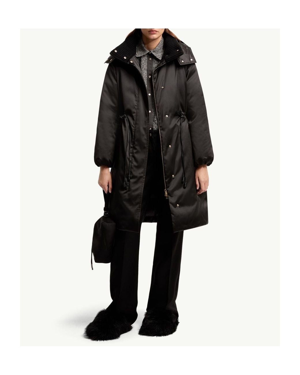 Moncler Black Contemplatif Hodded Long Down Parka