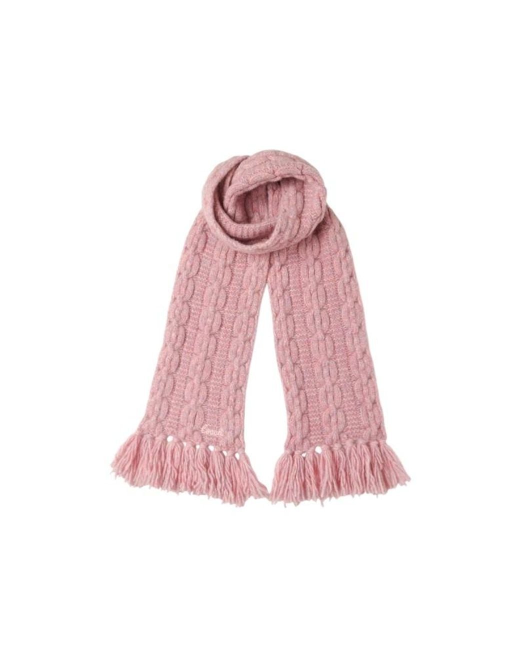 COACH Pink Cable Knit Scarf