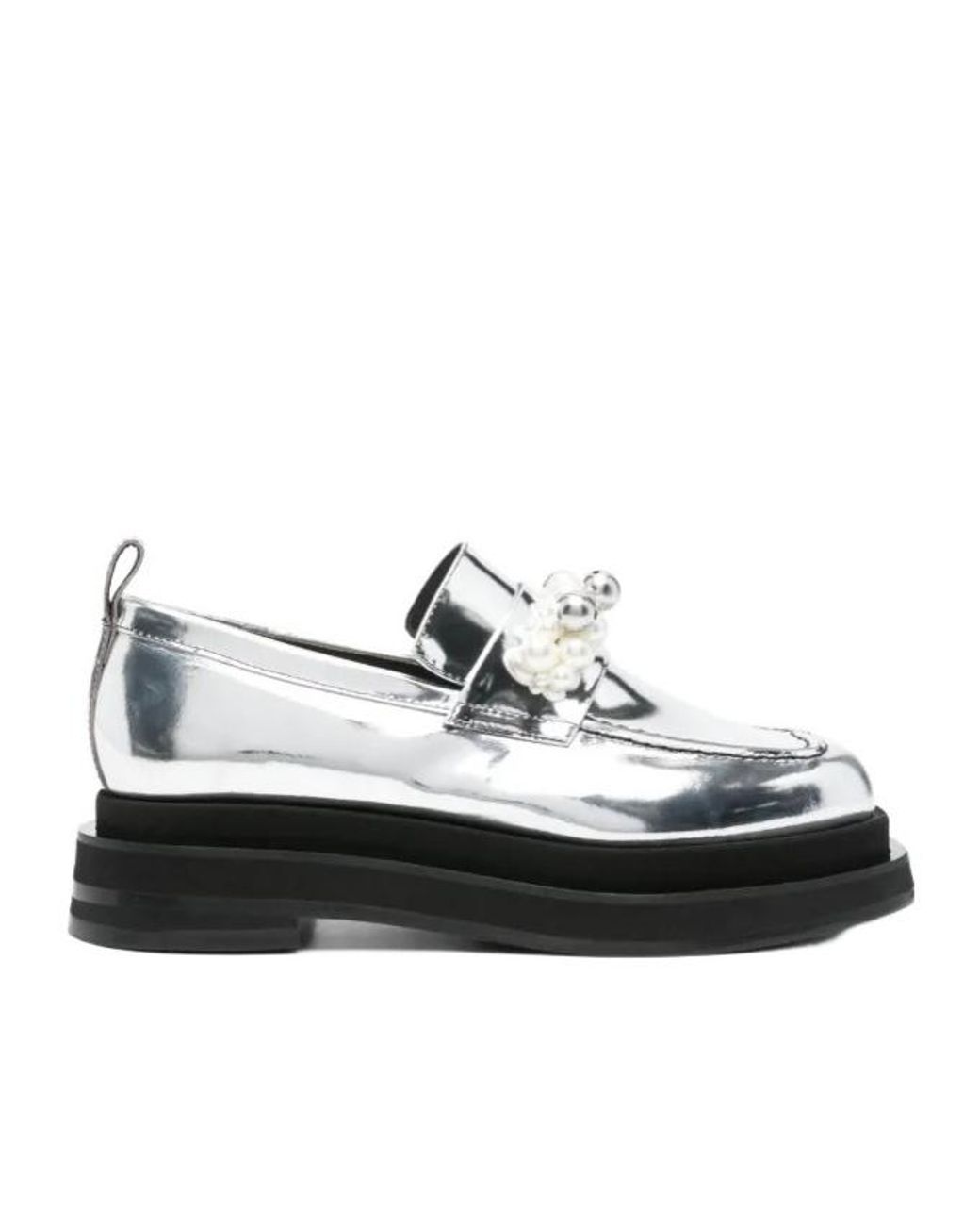 Simone Rocha White Heart Toe Platform Loafers