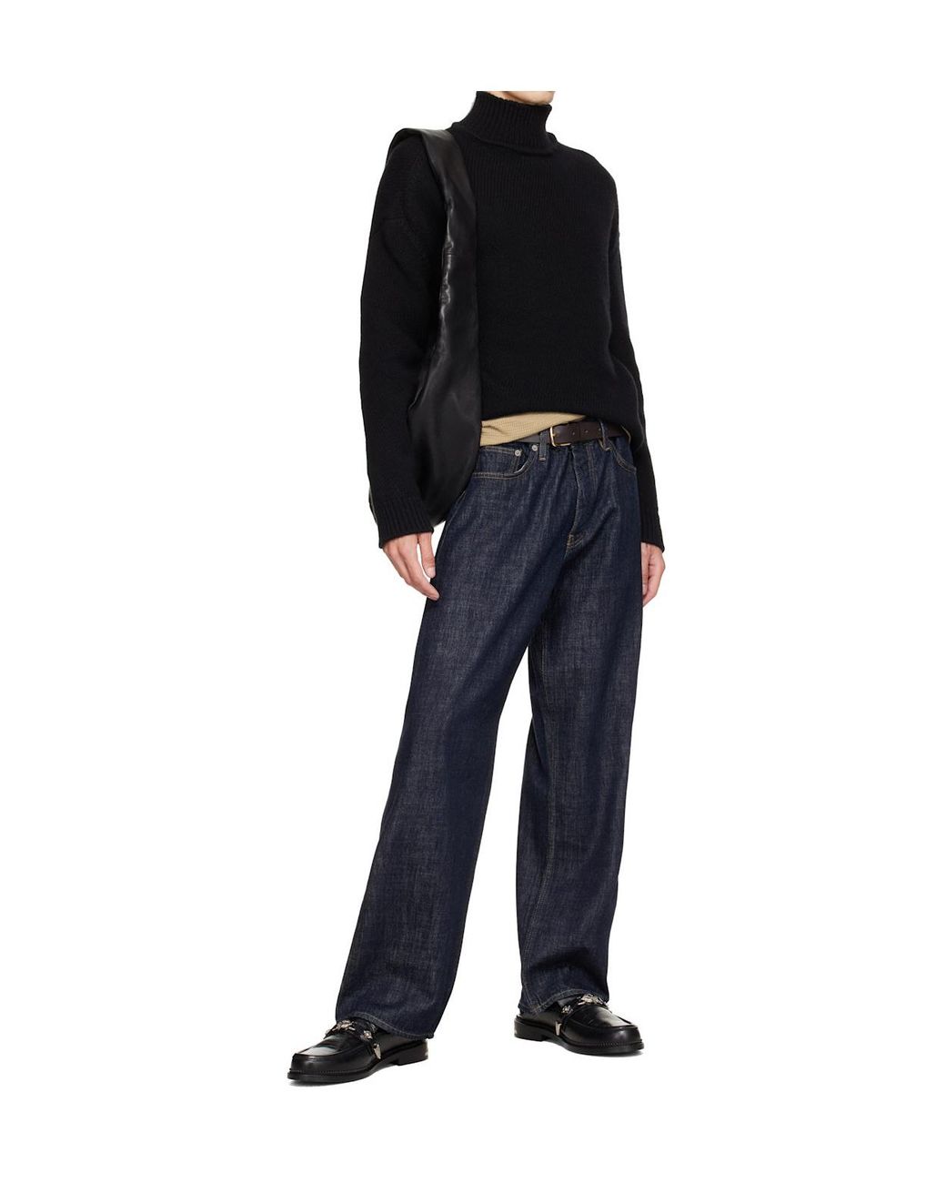 Toga Virilis Black Crocodile-Embossed Mules for men