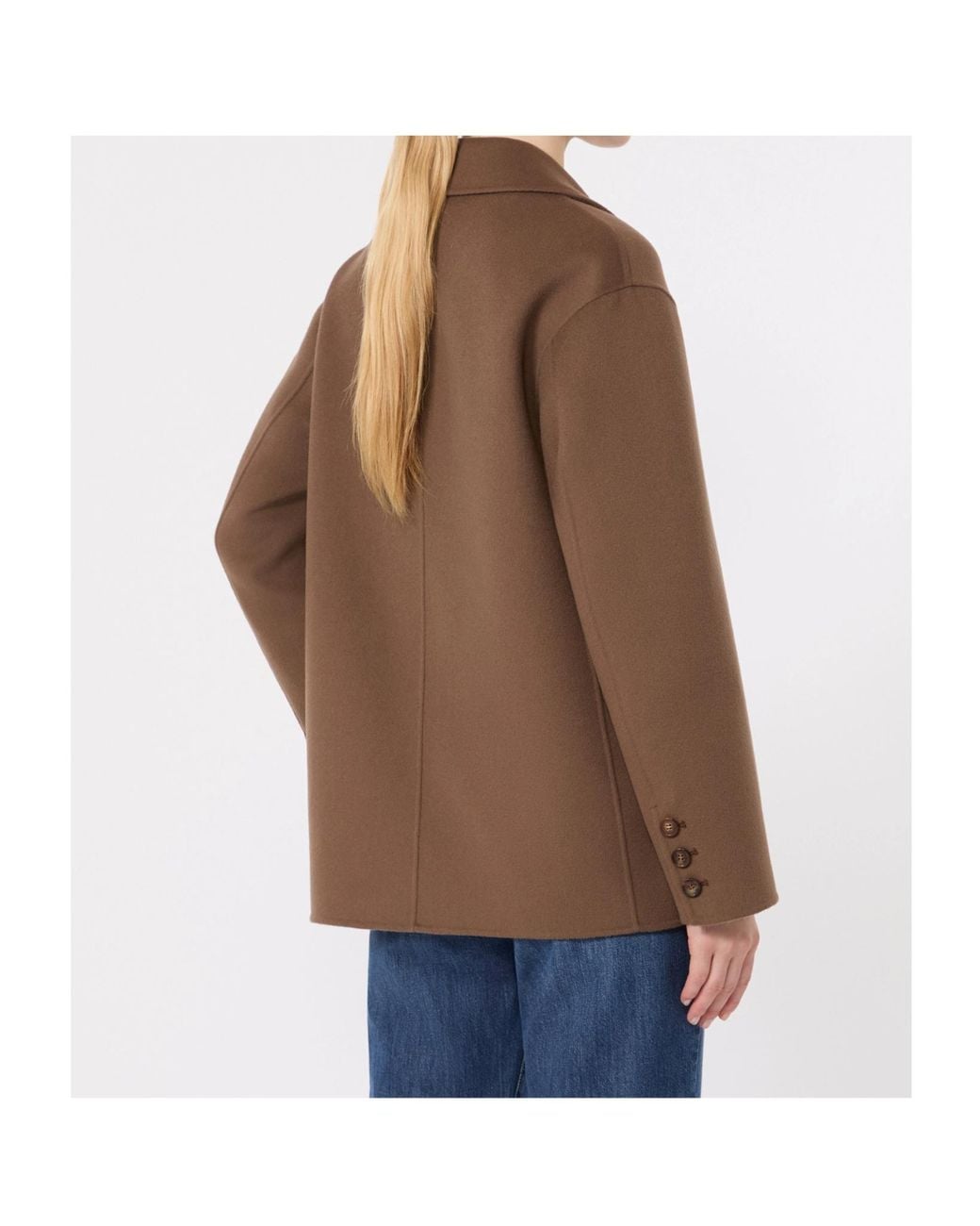 Max Mara Brown Wool Single-Breasted Blazer