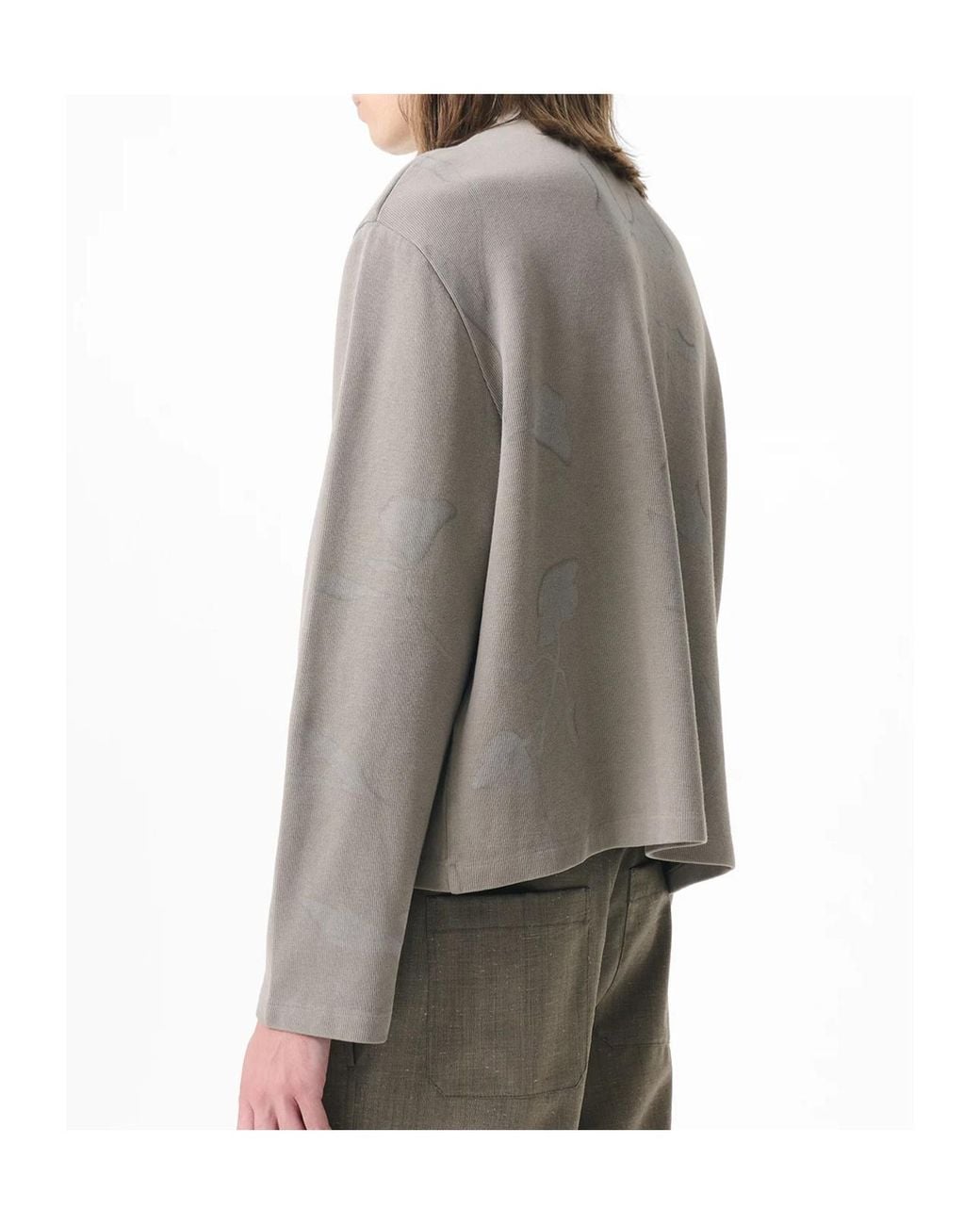 Our Legacy Brown Floral Zip-Up Knitted Jacket for men