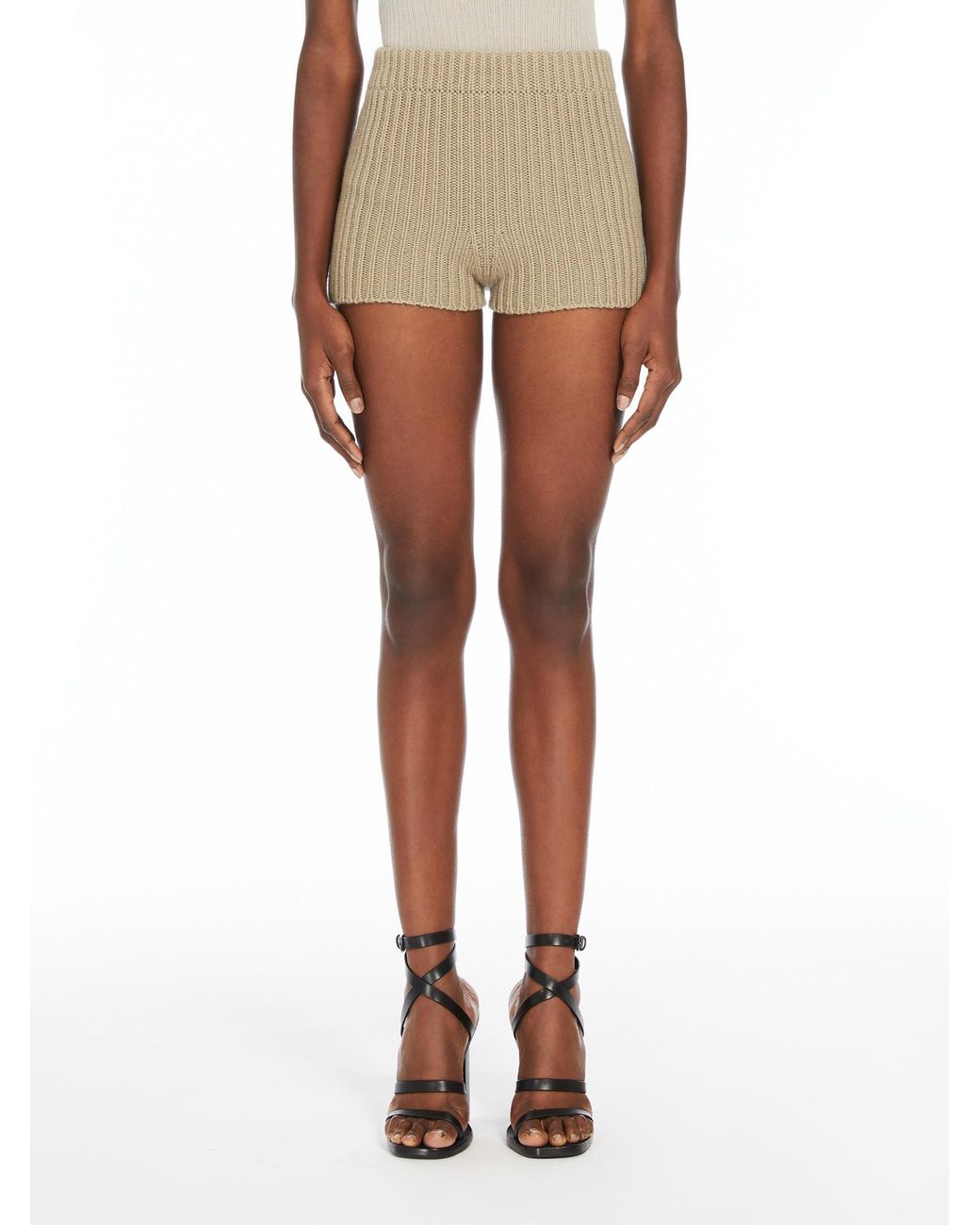 Max Mara Natural Knit Mini Shorts