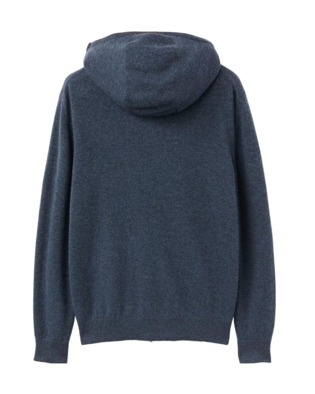 Loro Piana Blue Duo Hooded Bomber Knit