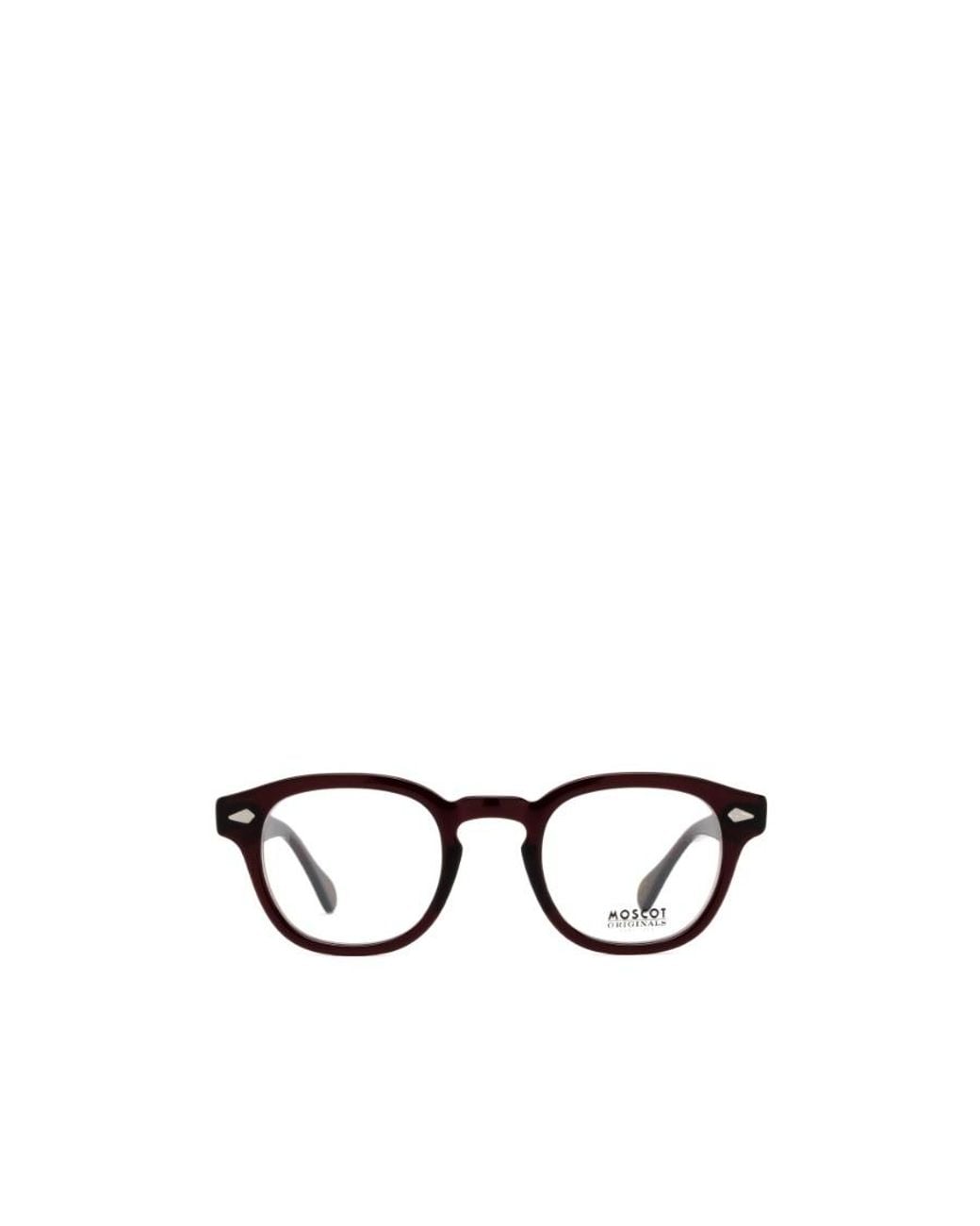 Moscot White Geometric-Frame Glasses for men