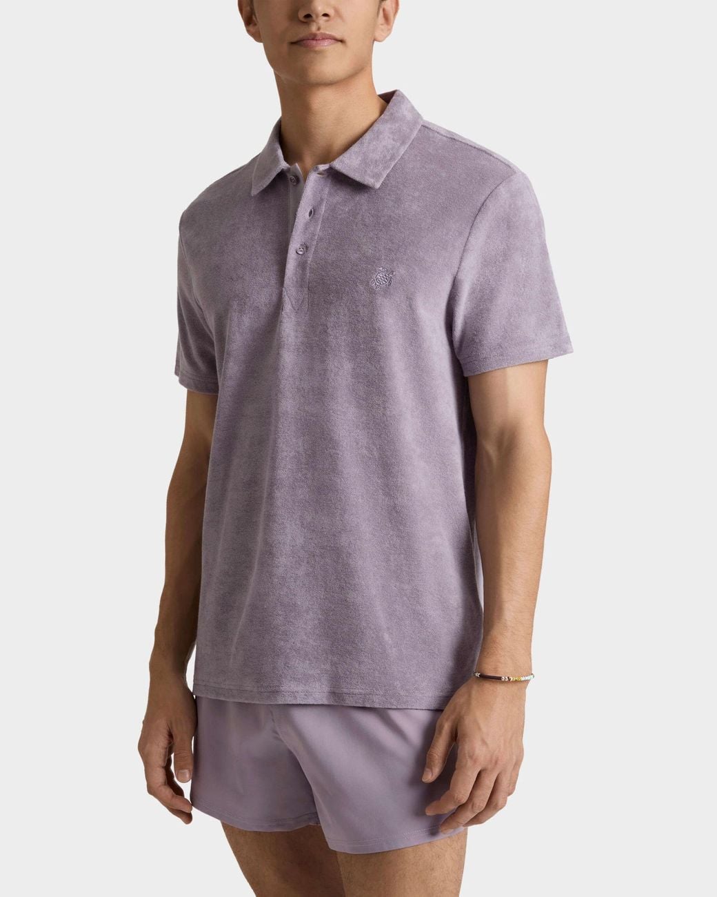Vilebrequin Solid-Color Terry Polo Shirt in Purple for Men | Lyst