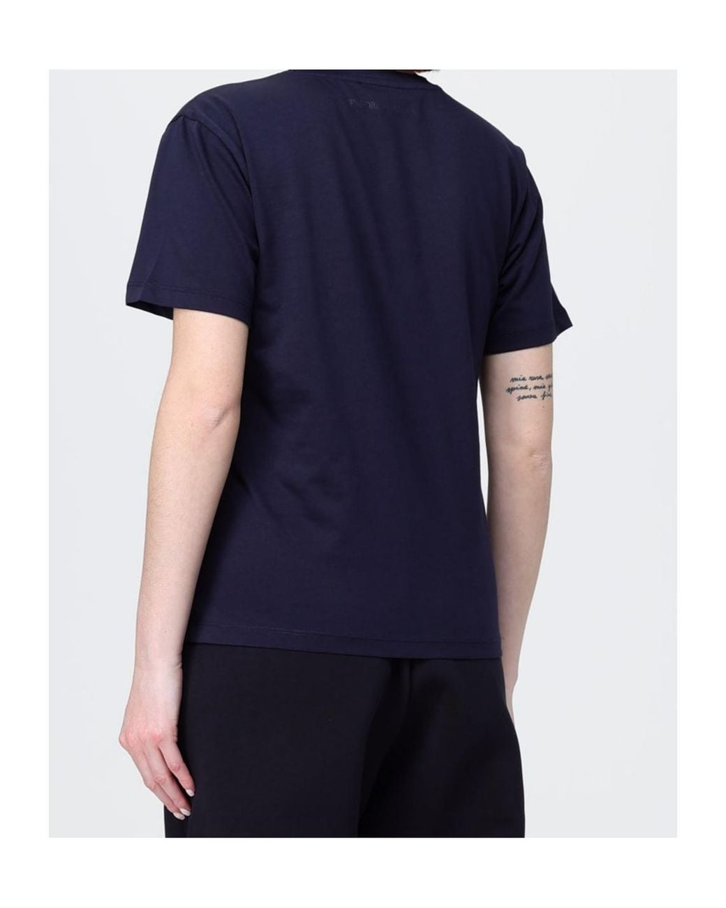 Emporio Armani Blue Graphic Patterned Crewneck T-Shirt
