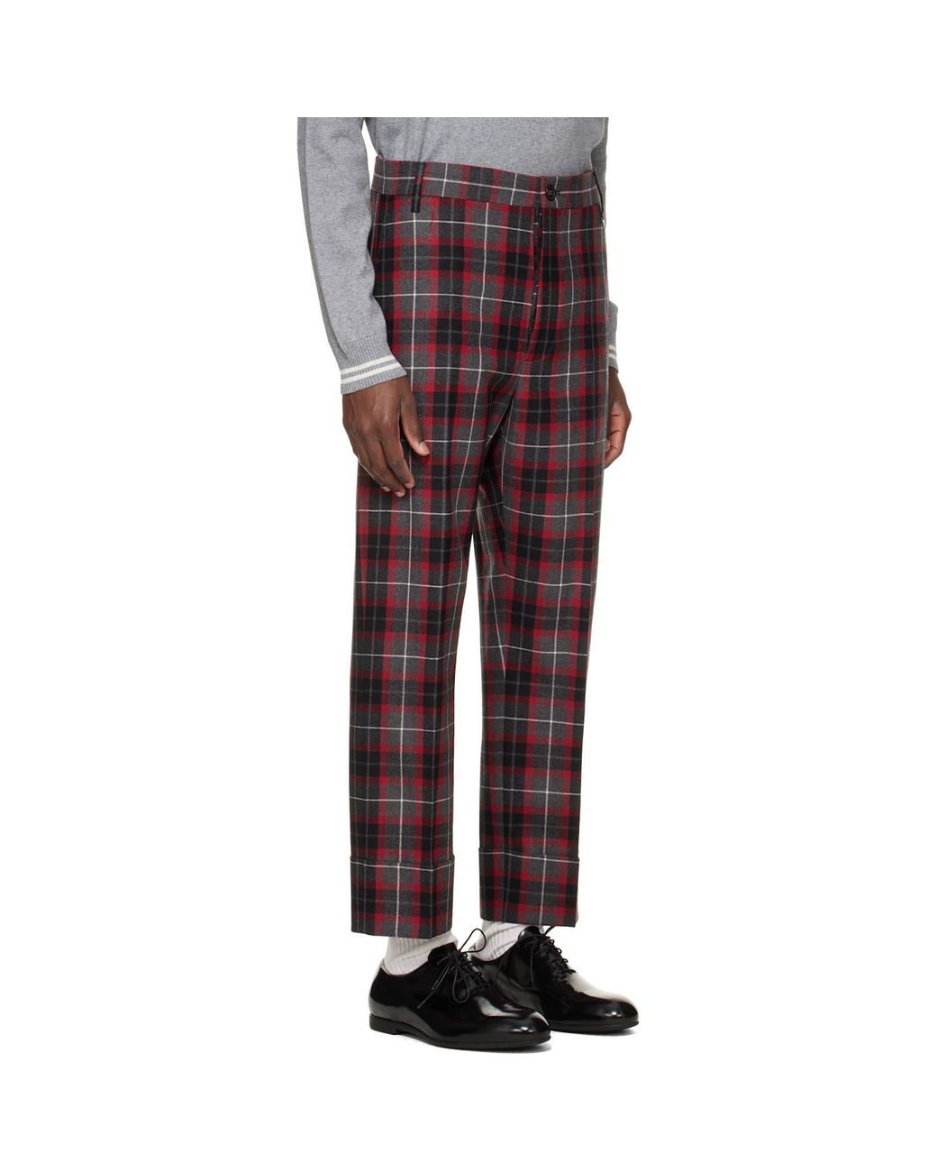 Vivienne Westwood Red George Turn-Up Trousers for men