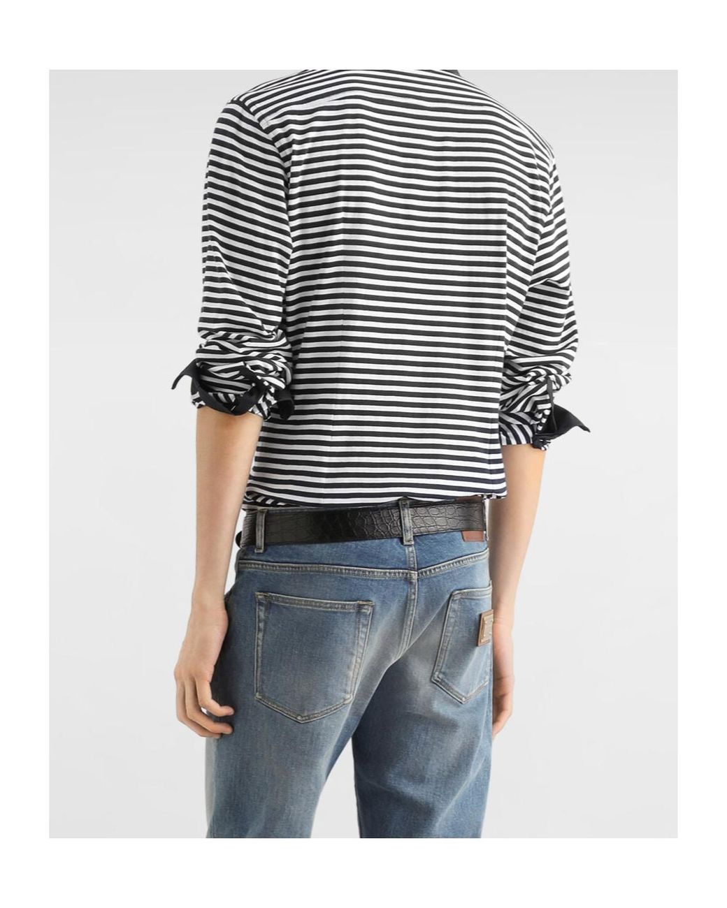 Dolce & Gabbana Black Striped Shirt for men