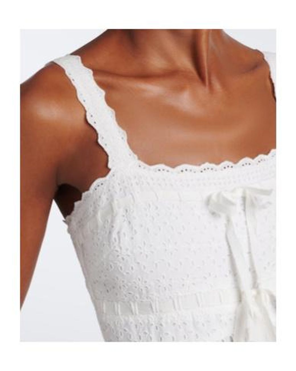 Ulla Johnson White Constance Broderie Anglaise Midi Dress