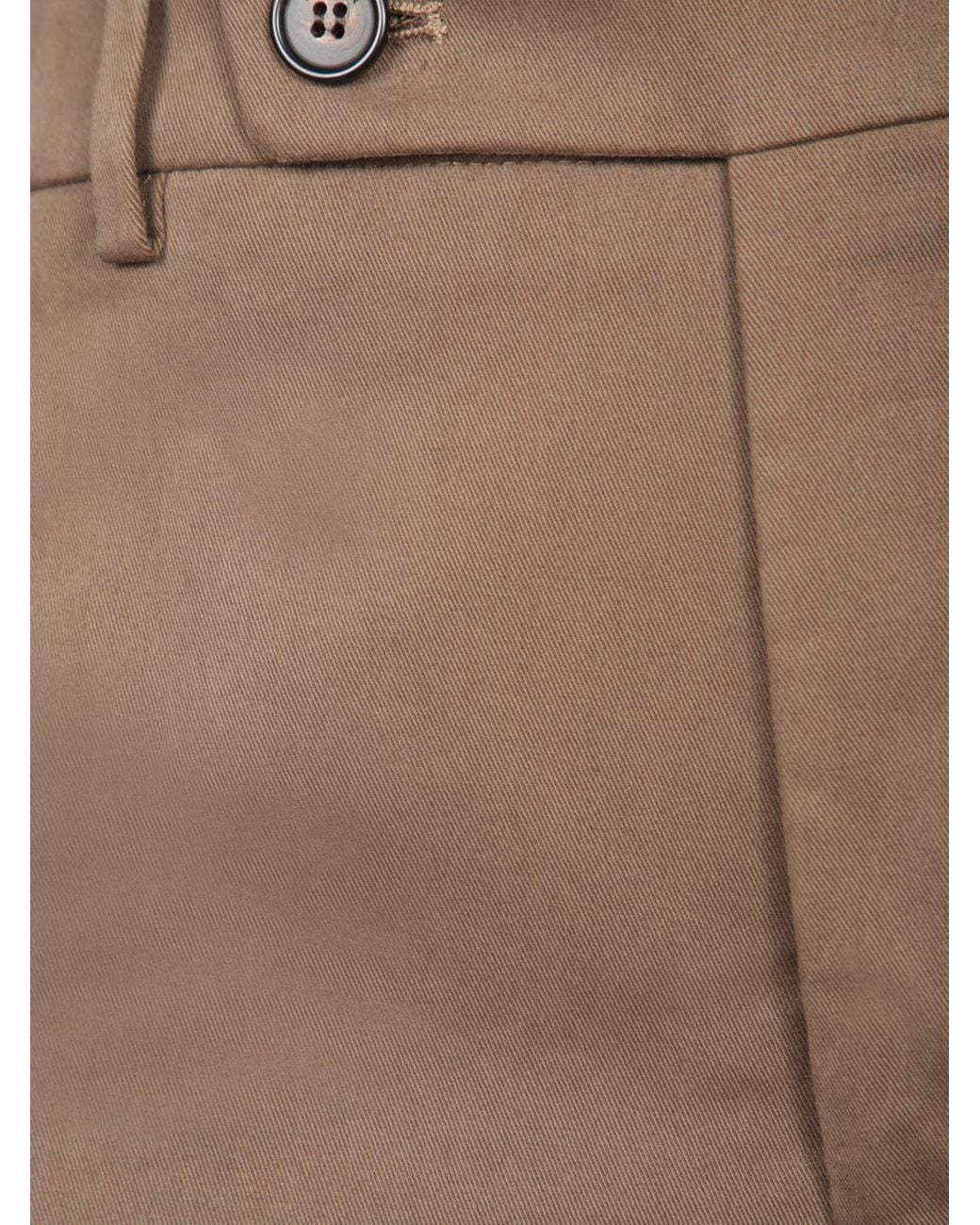 Incotex Brown Slim Fit Mid-Rise Pants for men