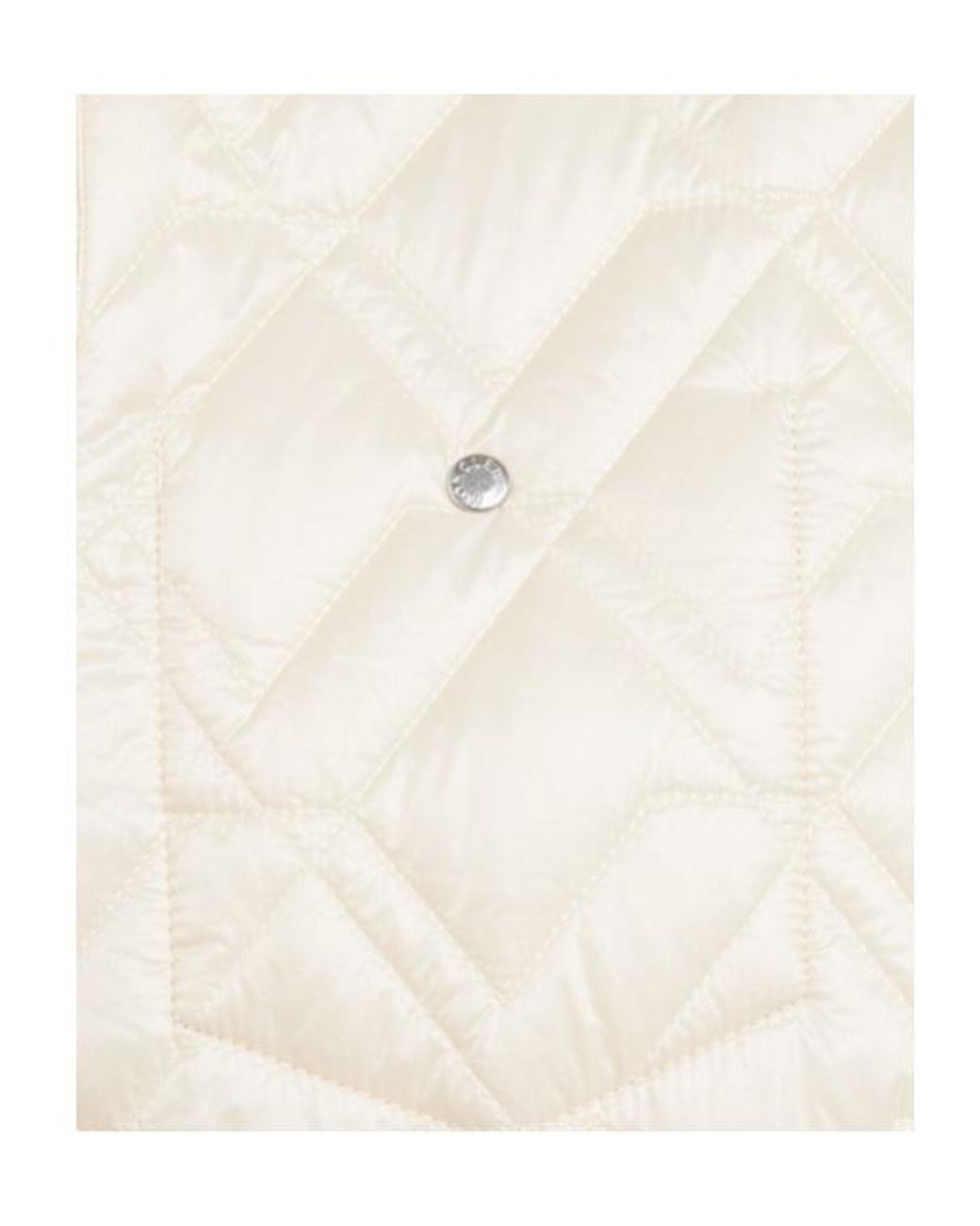 Moncler White Diamond Quilted Padded Shirt Jacket