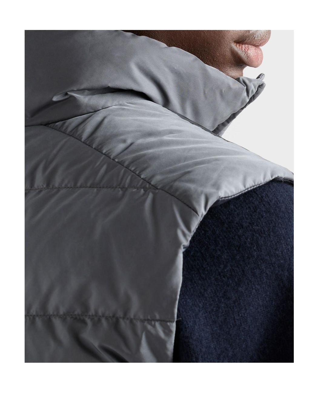 Prada Gray Re-Nylon Vest for men
