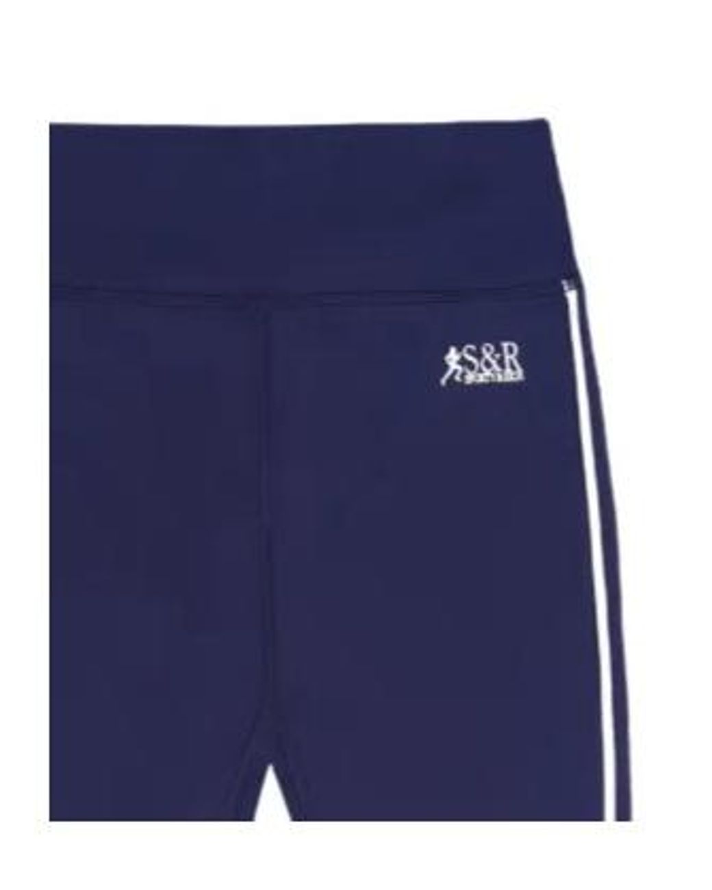 Sporty & Rich Blue Sr Runner Stripe-Detail Leggings