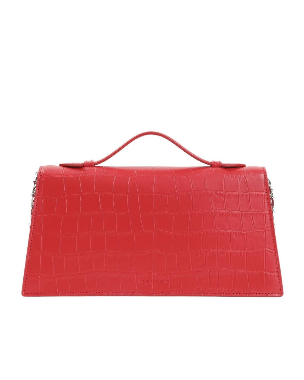 McQueen Red Skull Chain Shoulder Bag