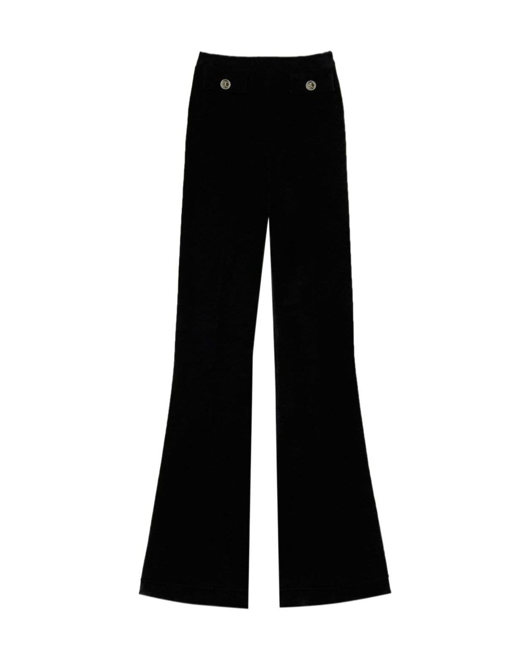 Twinset Black Oval T Knit Flared Trousers
