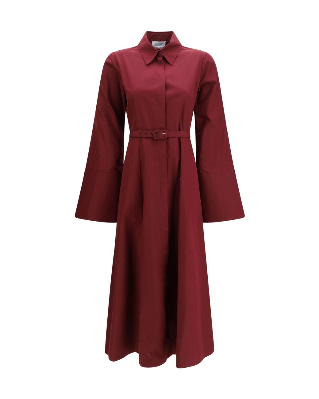 Gabriela Hearst Red Carmina Belted Maxi Dress