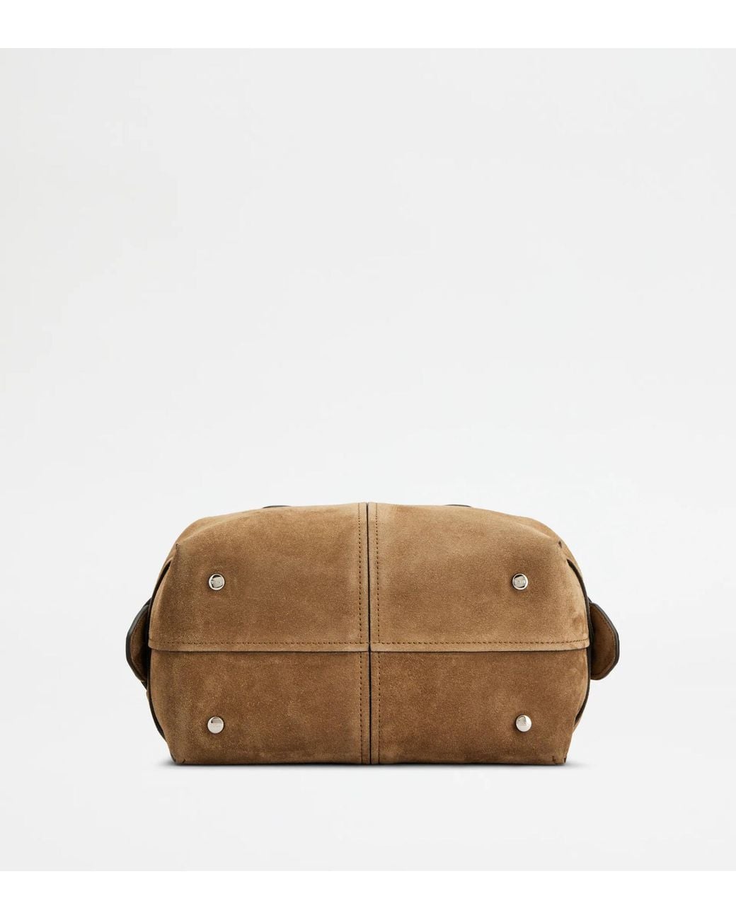 Tod's Brown Croc-Effect Panelled Suede Tote Bag