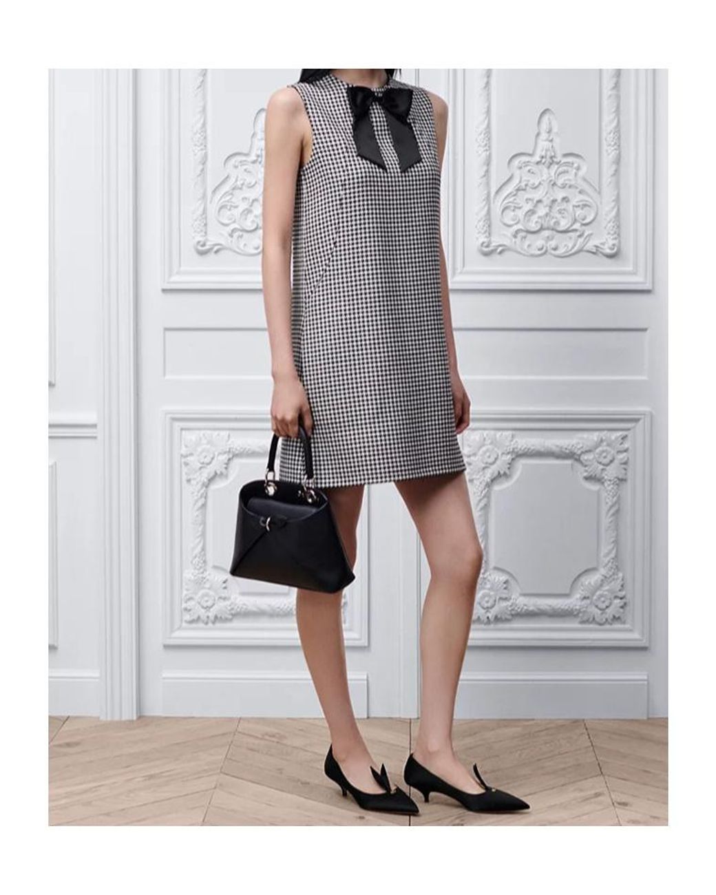 Dior Gray Straight-Cut Short Dress