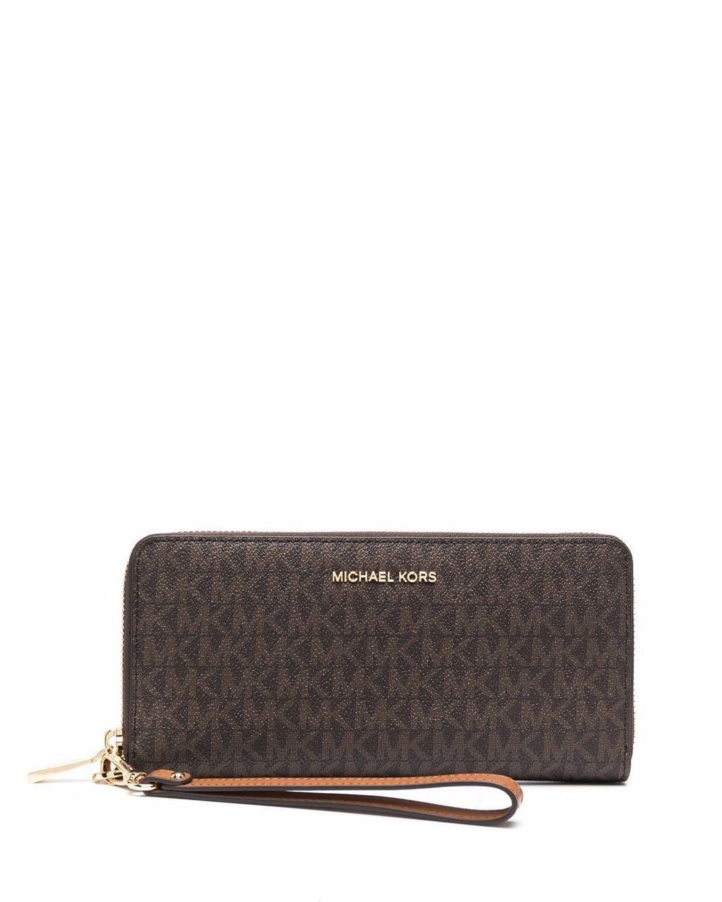 MICHAEL Michael Kors Gray Monogram Printed Large Wallet