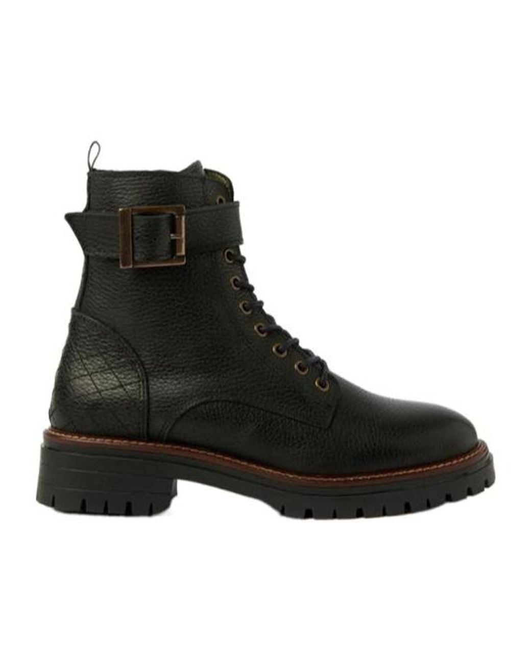 Barbour Black Round Toe Ankle Boots
