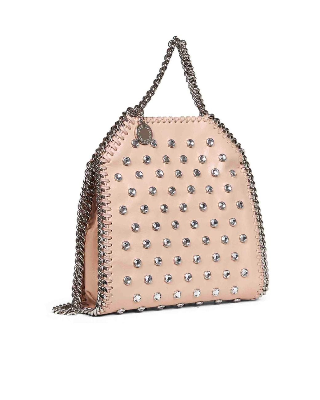 Stella McCartney Pink Embellished Chain Tote Bag