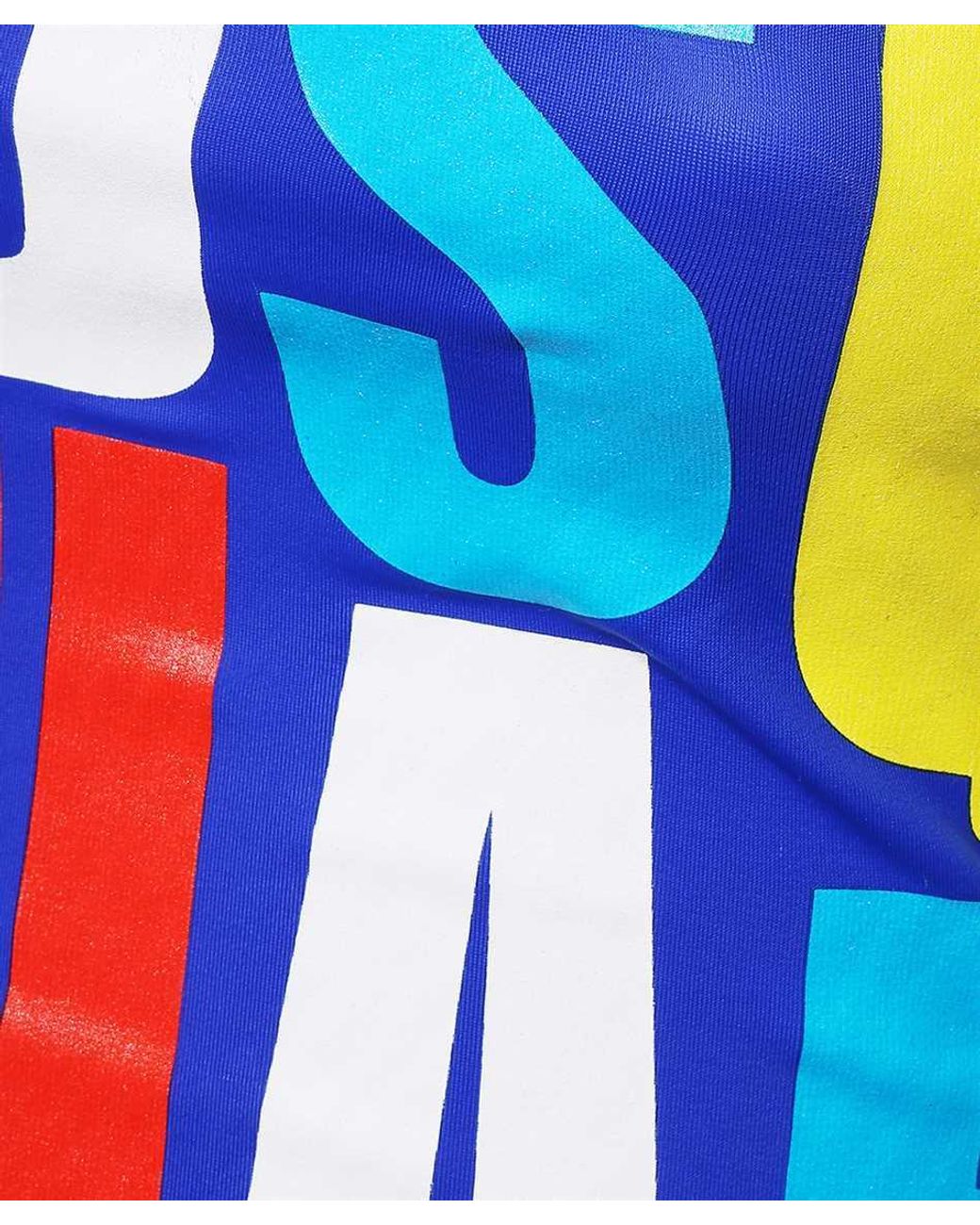 DSquared² Blue Logo-Print One-Shoulder One-Piece