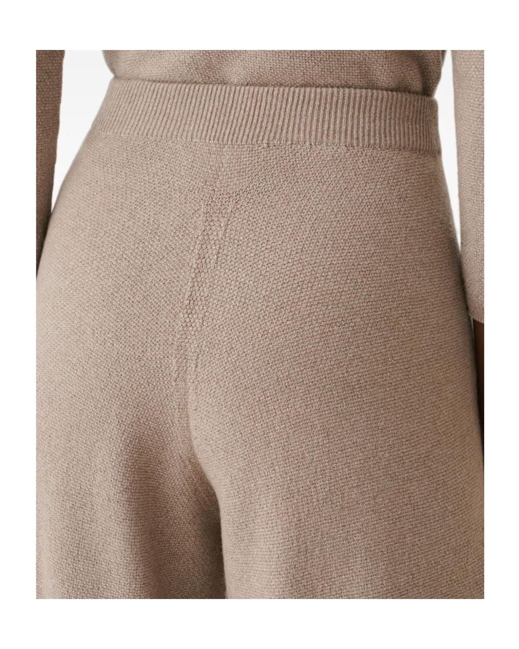 Fabiana Filippi Gray Elasticated Waistband Knitted Trousers