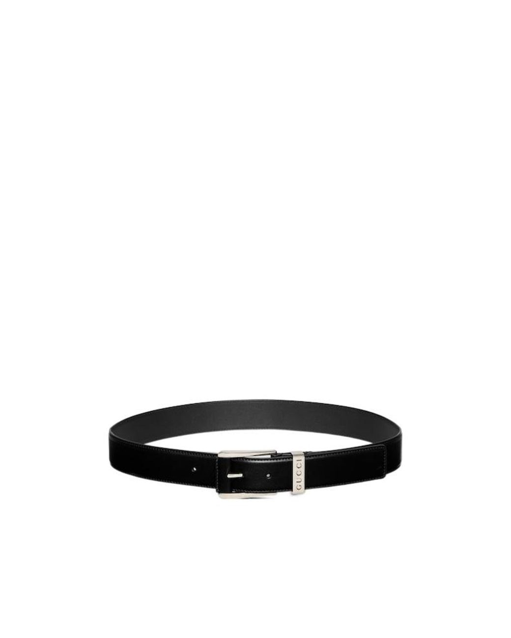 Gucci White Squared Buckle Belt for men
