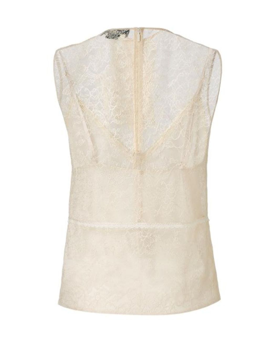 Fendi Natural Light Lace Top