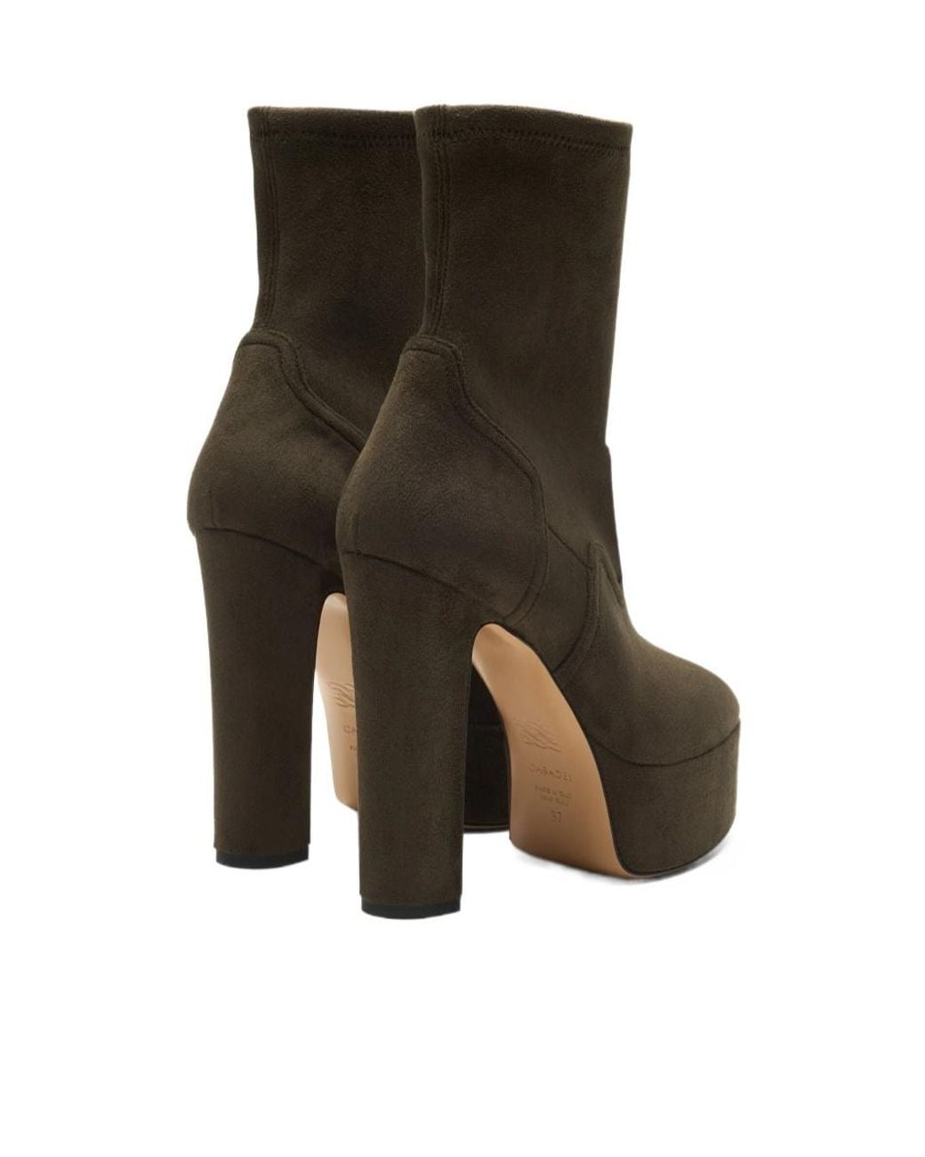 Casadei Brown Patty Platform Ankle Boots