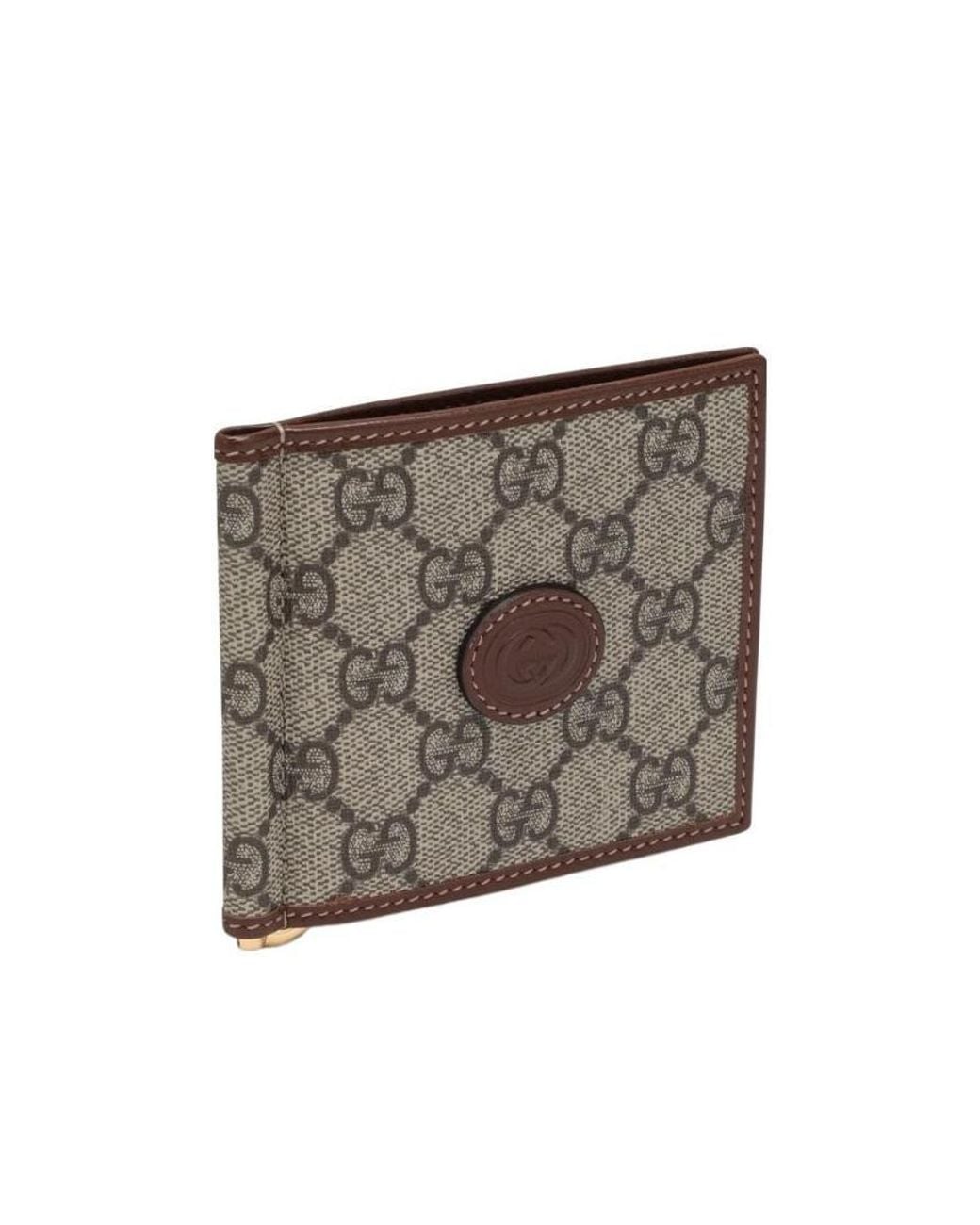 Gucci Brown Gg-Canvas Bi-Fold Wallet for men