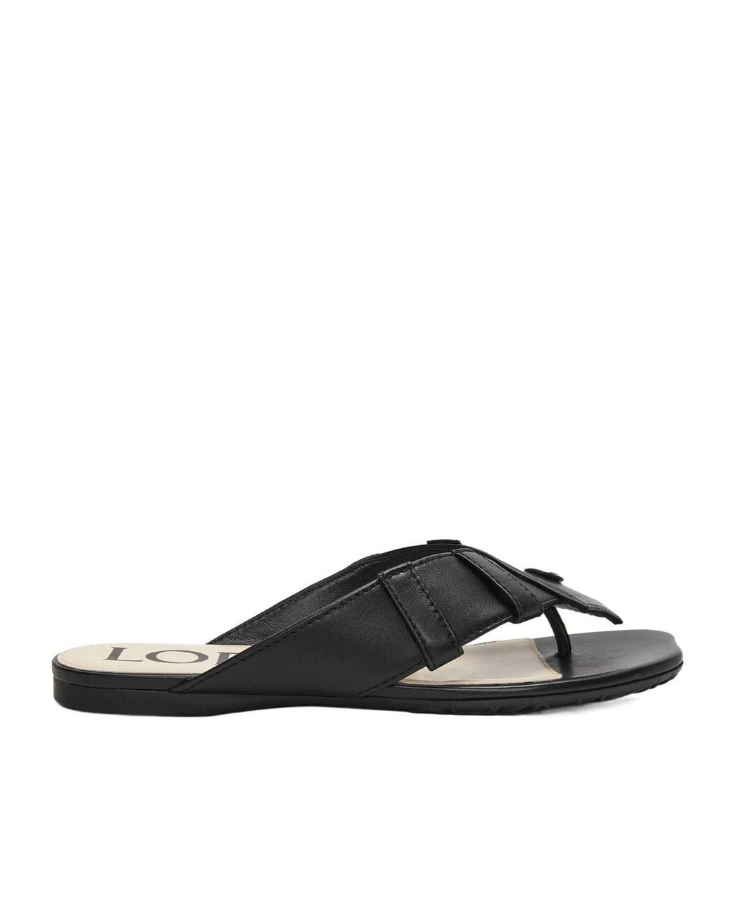 Loewe Black Toy Panta Toe Post Sandal